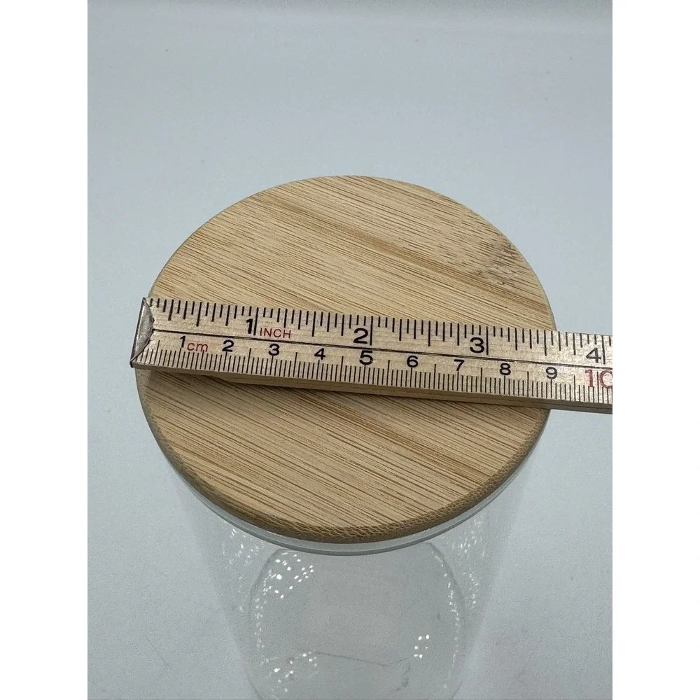 Glass Storage Jar with Bamboo Lids Airtight Kitchen Food Container